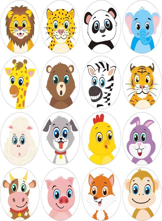 Slipps 1000 Pcs Round Animal Stickers, 16 Designs Cartoon Sticker, Wild Animal Stickers, Roll Reward Stickers for Teachers for The Classroom, Home, School, Envelope, Card Decoration (2 Rolls) - Image 3